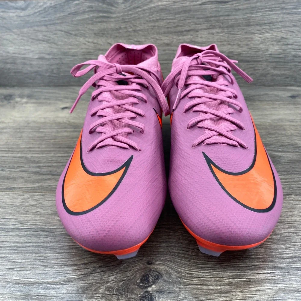 Nike Air Zoom Mercurial Vapor 16 PRO Soccer Cleats Mens 9 Pink Orange FQ8685-600